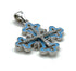 Sterling Silver Enamel Classic Jerusalem Cross Pendant